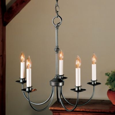 Simple Lines Five Arms Chandelier by Hubbardton Forge - Starlight Lighting USA and Canada